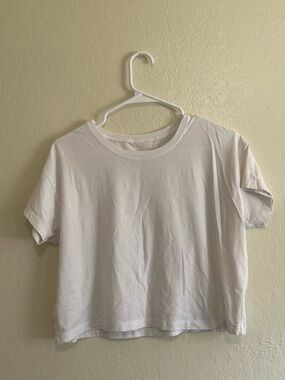 Lululemon Classic White Cropped Tee